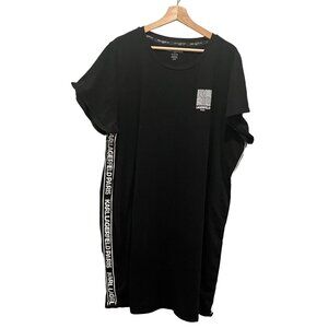 Karl Lagerfeld Paris Black Logo Short Sleeves T-Shirt dress Women's  Size 3X